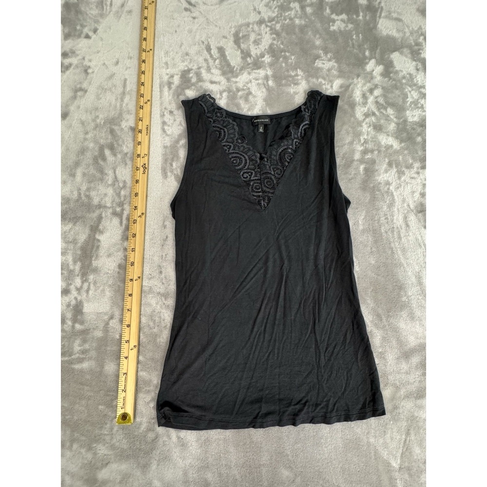 Women's Buckle Black Lace Top Tank Shell Small Black Sleeveless